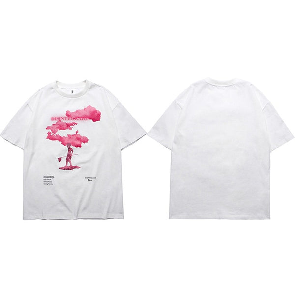 Streetwear Harajuku Tshirt Pink Cloud Hip Hop T Shirt Men Summer Short Sleeve T-Shirt Cotton Fashion Black Tops Tees HipHop | Vimost Shop.