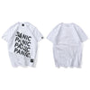 Summer T Shirt Panic Letter Print Short Sleeve Hip Hop Funny T-Shirt Streetwear Casual Tshirts Cotton Tops Tee New Fashion | Vimost Shop.