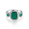 2.28Ct Emerald Cut Natural Green Agate Gemstone Vintage Rings Solid 925 Sterling Silver Fine Jewelry For Women - Vimost Shop
