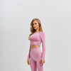 2/3/5PCS Seamless Women Yoga Set Workout Sportswear Gym Clothing Fitness Long Sleeve Crop Top High Waist Leggings Sports Suits - Vimost Shop