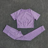 2/3/5PCS Seamless Women Yoga Set Workout Sportswear Gym Clothing Fitness Long Sleeve Crop Top High Waist Leggings Sports Suits - Vimost Shop
