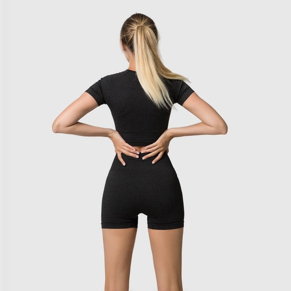 2/3/5PCS Seamless Women Yoga Set Workout Sportswear Gym Clothing Fitness Long Sleeve Crop Top High Waist Leggings Sports Suits - Vimost Shop