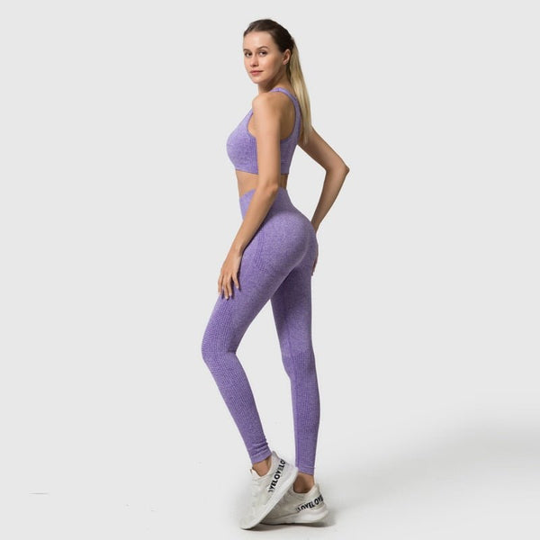 2/3/5PCS Seamless Women Yoga Set Workout Sportswear Gym Clothing Fitness Long Sleeve Crop Top High Waist Leggings Sports Suits - Vimost Shop