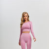2/3/5PCS Seamless Women Yoga Set Workout Sportswear Gym Clothing Fitness Long Sleeve Crop Top High Waist Leggings Sports Suits - Vimost Shop