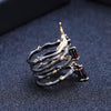 2.75Ct Natural Red Garnet Gemstone Finger Ring 925 Sterling Sliver Vintage Gothic Rings For Women Fine Jewelry - Vimost Shop
