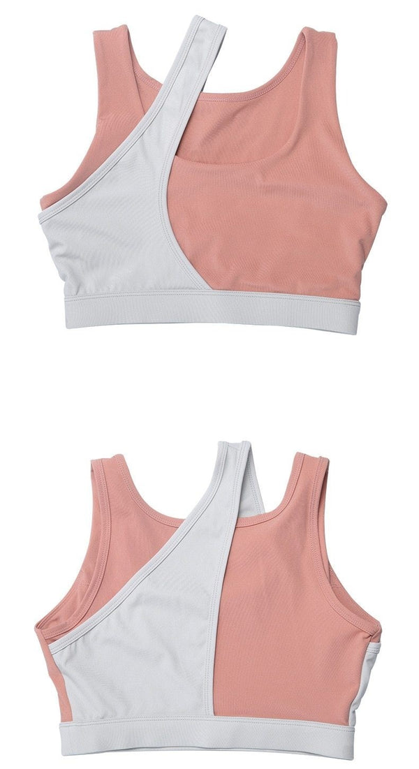 Seamless Sports Gym Bra Crop Top Patchwork Push Up Workout Beauty Back Solid Top Shockproof Training Fitness Running Vest Shirt | Vimost Shop.