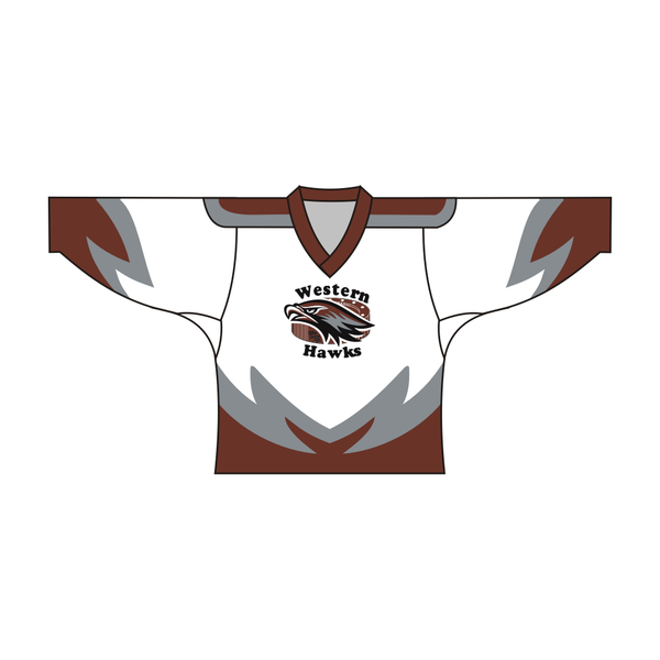 Sublimated WESTERN HAWKS Team Design Hockey Jersey | Vimost Shop.