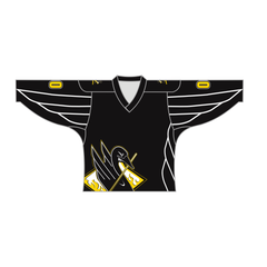 Sublimated Duck Design Hockey Jersey Black | Vimost Shop.