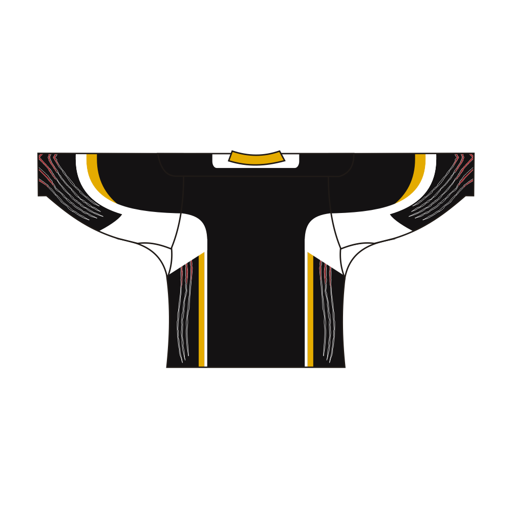 Sublimated TIGER Team Design Hockey Jersey BLACK WHITE | Vimost Shop.