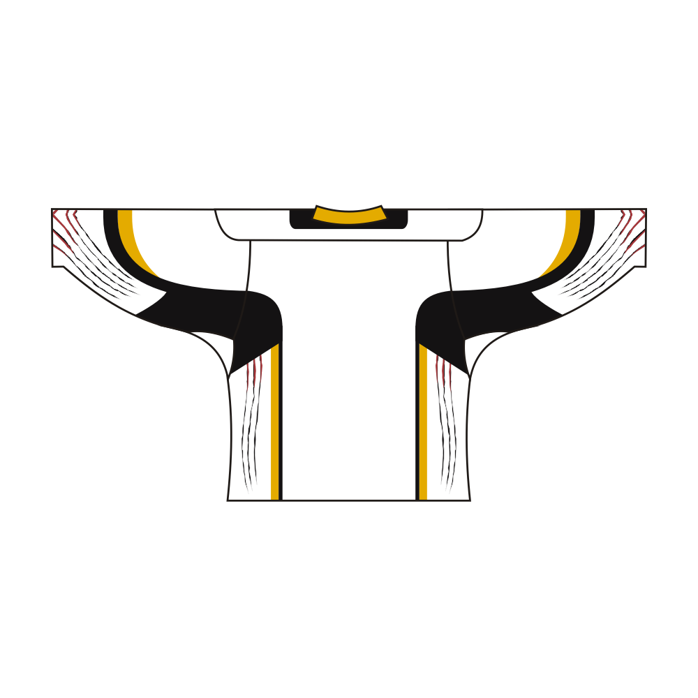 Sublimated TIGER Team Design Hockey Jersey BLACK WHITE | Vimost Shop.