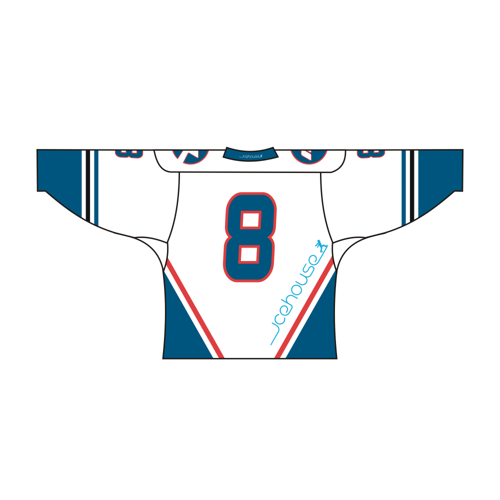Sublimated CA Team Design Hockey Jersey Blue and White | Vimost Shop.