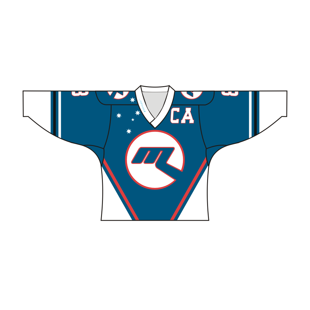 Sublimated CA Team Design Hockey Jersey Blue and White | Vimost Shop.