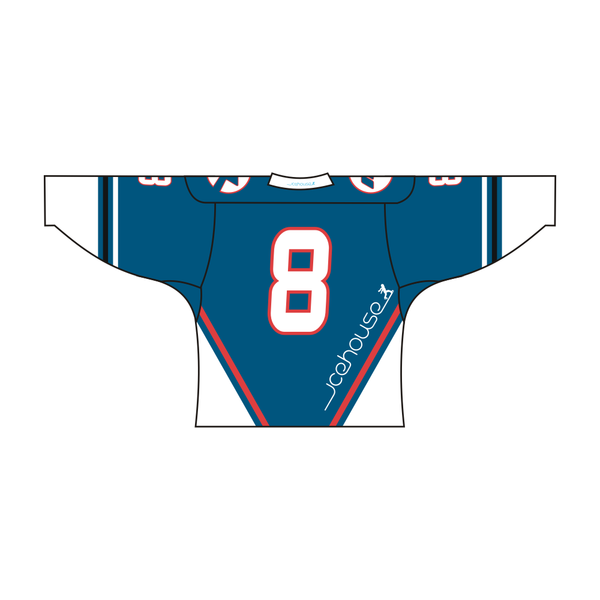 Sublimated CA Team Design Hockey Jersey Blue and White | Vimost Shop.