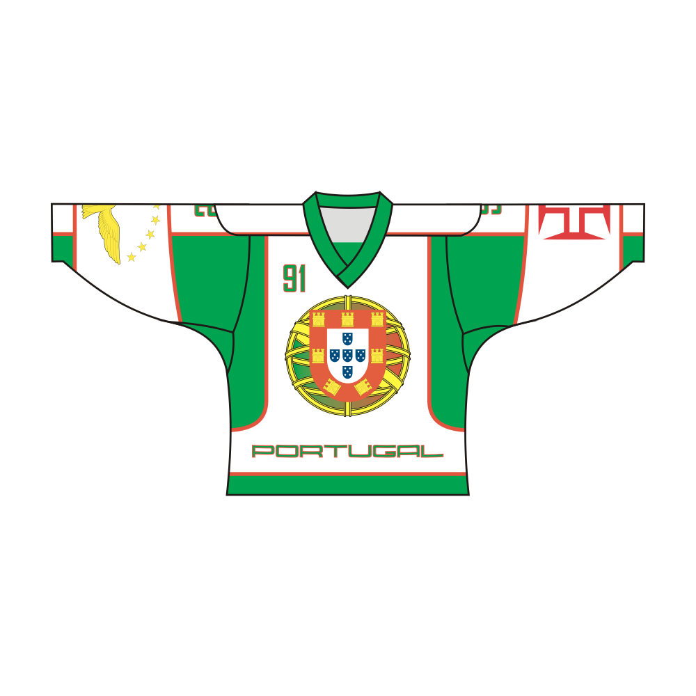 SUBLIMATED AZORES TEAM DESIGN HOCKEY JERSEY PORTUGAL MADEIRA