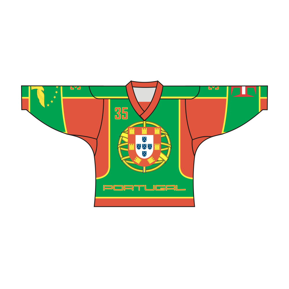 SUBLIMATED PORTUGAL TEAM DESIGN HOCKEY JERSEY PORTUGAL MADEIRA AZORES | Vimost Shop.