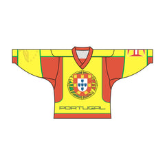 SUBLIMATED PORTUGAL TEAM DESIGN HOCKEY JERSEY PORTUGAL MADEIRA AZORES