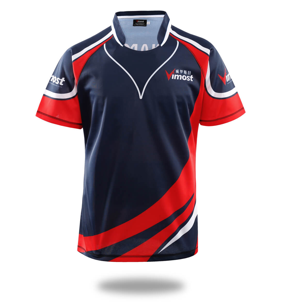 Sublimated Printign Black Red Design Rugby Jersey | Vimost Shop.