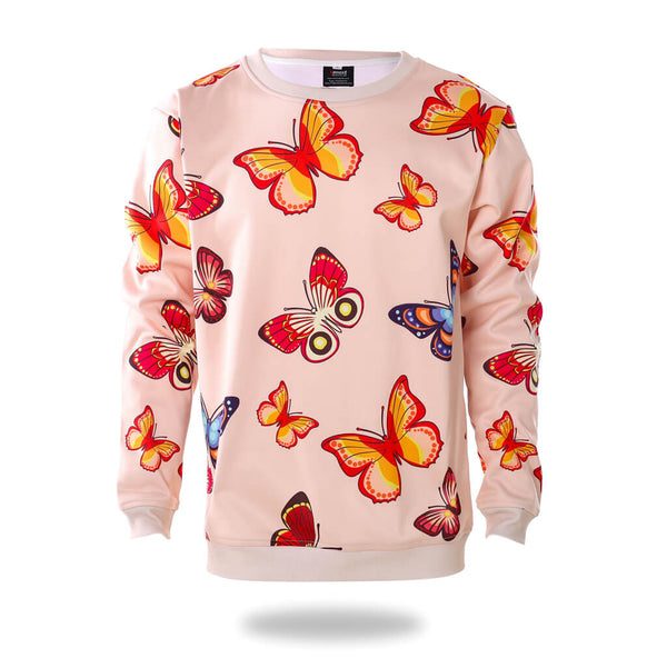 Woman Butterfly Pattern Designer sweatshirt | Vimost Shop.