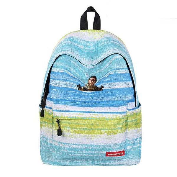 Colorful Striped Starry sky New Hip-Hop School Style Backpack - Vimost Shop