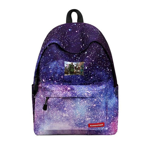 Colorful Striped Starry sky New Hip-Hop School Style Backpack - Vimost Shop