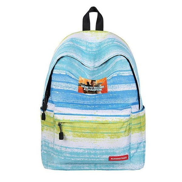 Colorful Striped Starry sky New Hip-Hop School Style Backpack - Vimost Shop