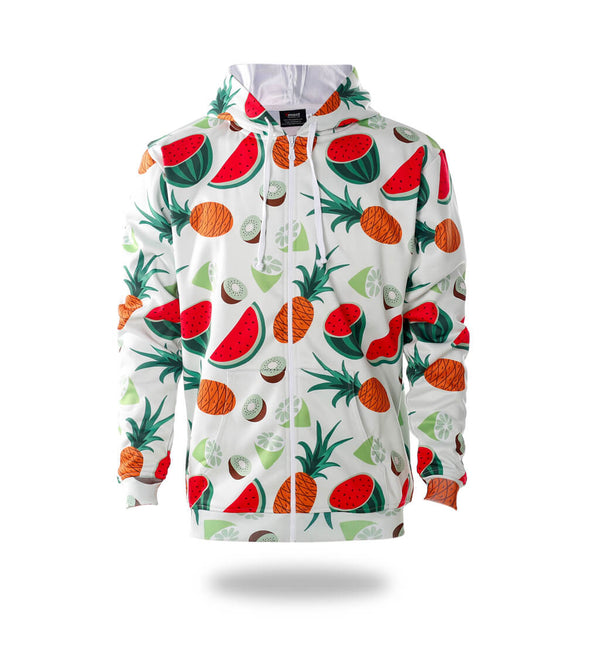 Fruits Pattern Design Pullover Hoodie with Ziper | Vimost Shop.