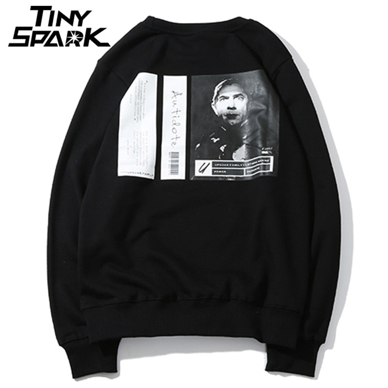 Funny Sweatshirt Streetwear Print Middle Finger Men Hip Hop Pullover Sweatshirts Hoodie  Autumn Sweatshirt No Hood Cotton | Vimost Shop.