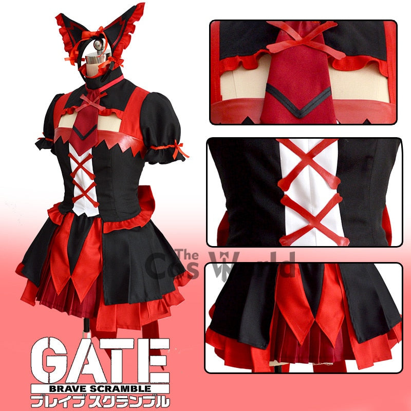 GATE Rory Mercury Fancy Dress Short Sleeve Tops Skirt Uniform Outfit Anime Cosplay Costumes | Vimost Shop.