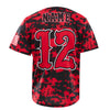 Hawks Camo Red Design Baseball Jersey | Vimost Shop.
