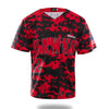 Hawks Camo Red Design Baseball Jersey | Vimost Shop.