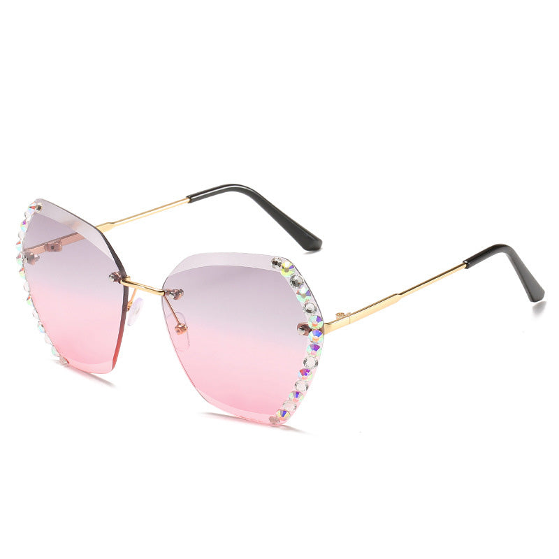 Women Luxury Brand Design Sexy Diamond Square Sun Glasses | Vimost Shop.