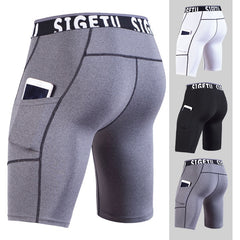 High Elastic GYM Shorts Men Dry Fit Running Shorts Football Phone Pocket Design Fitness Sport Shorts Workout Short Leggings | Vimost Shop.