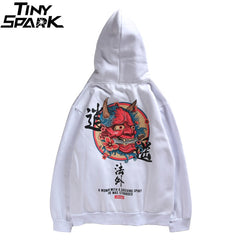 Hip Hop Mens Hoodie Sweatshirt Ghost Chinese Character Print Harajuku Hoodie Streetwear Autumn Casual Black Pullover Cotton | Vimost Shop.