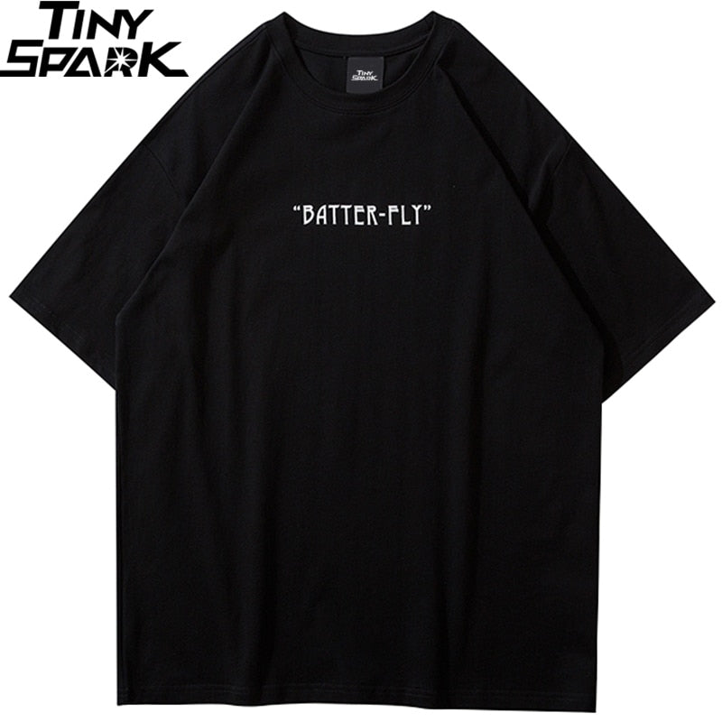 Hip Hop Oversize T Shirt Men Streetwear Harajuku Color Butterfly Tshirt Short Sleeve Cotton Loose HipHop T-Shirt Plus Size | Vimost Shop.