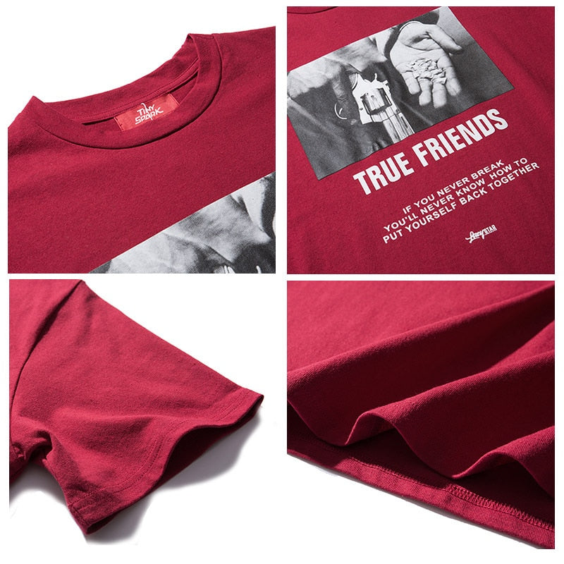 Men Hip Hop T Shirt Streetwear Angry Dog Print Harajuku Tshirt Loose HipHop Oversize T-shirt Long Sleeve Tops Tees Cotton | Vimost Shop.