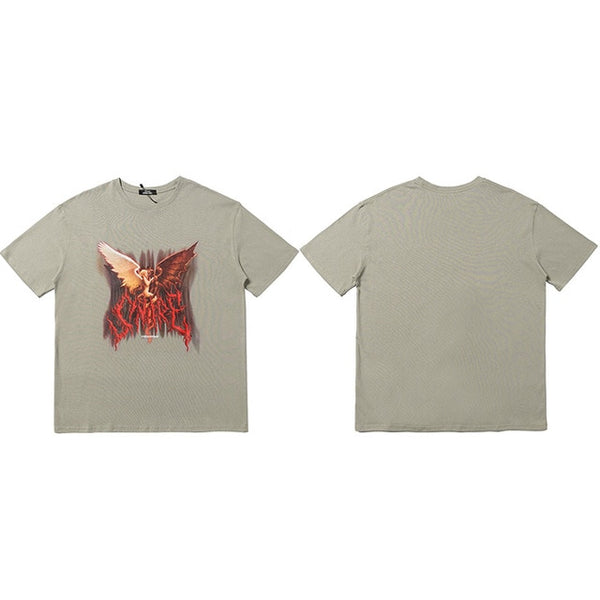 Hip Hop T Shirt Men Dark Streetwear Tshirt Oversize HipHop Harajuku Summer Short Sleeve T-Shirt Cotton Loose Tops Tees New | Vimost Shop.