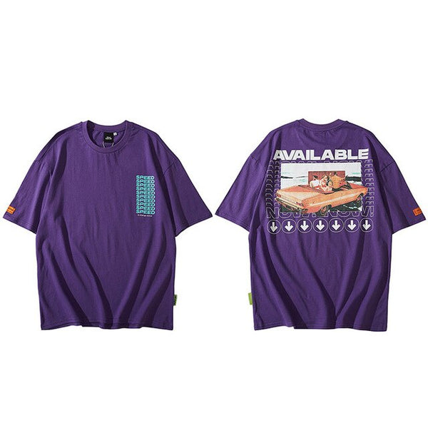 Hip Hop T Shirt Retro Car Print  Mens Tshirt Streetwear Harajuku T-shirt Vintage Short Sleeve Cotton Tops Tees Summer Casual | Vimost Shop.