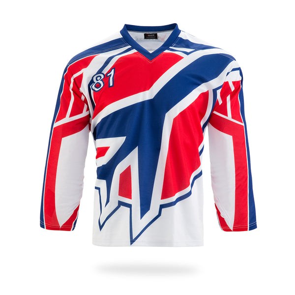 JETS Design White Ice Hockey Jersey | Vimost Shop.