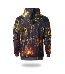 Letters Design Black Mens Pullover Hoodie | Vimost Shop.