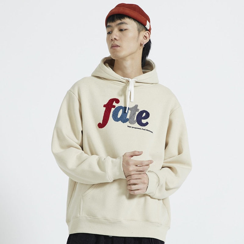Men Hip Hop Hoodie Sweatshirt Embroidery Letters Harajuku Hooded Pullover Streetwear Cotton Autumn  Hoodie Loose Style White | Vimost Shop.