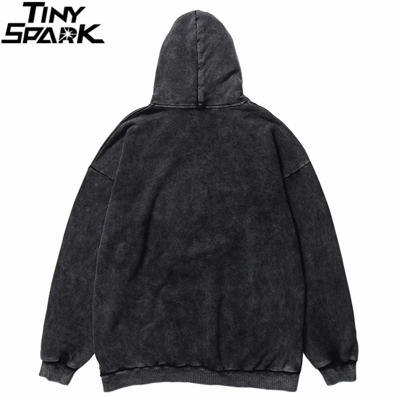 Men Hip Hop Hoodie Sweatshirt Perceived Man Print Harajuku Streetwear Oversized Hoodie Pullover Autumn Cotton Washed Hoodie | Vimost Shop.