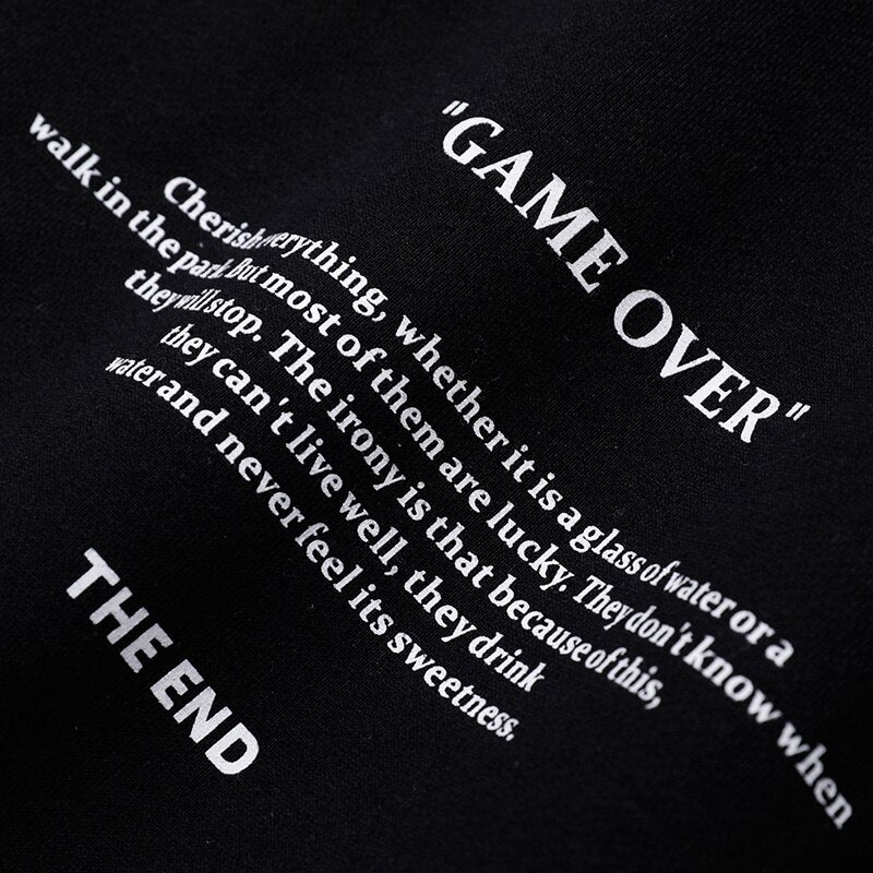 Men Hip Hop Hoodie Sweatshirt Streetwear Funny Rabbit Saw Print Harajuku Hooded Pullover Cotton Autumn Fashion Loose Hoodie | Vimost Shop.