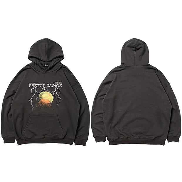 Men Hoodie Sweatshirt Hip Hop Streetwear Lightning Hoodie Pullover Harajuku Autumn Winter Fleece Hoodies Cotton Hipster | Vimost Shop.