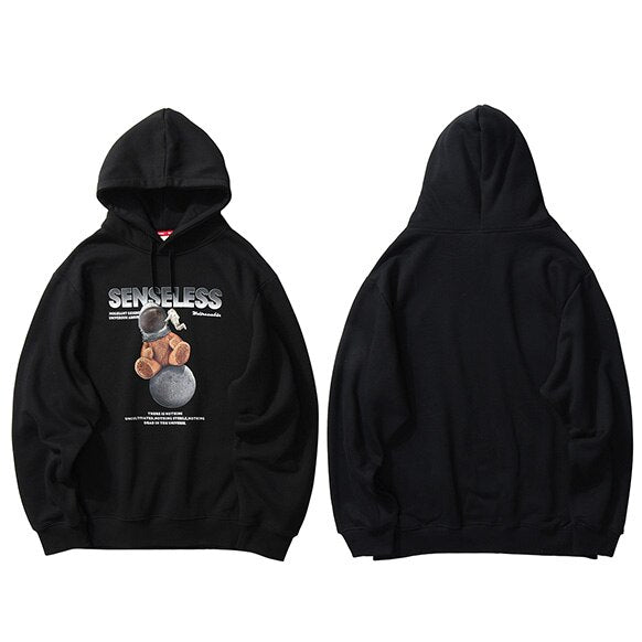 Men Streetwear Hip Hop Hoodie Sweatshirt Spaceman Print Autumn Winter Harajuku Hoodie Pullover Cotton Hooded Sweatshirt | Vimost Shop.