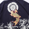 Men T Shirt Streetwear Japanese Harajuku Tshirt Koi Fish Wave Print Hip Hop T-Shirt Short Sleeve Summer Cotton Tops Tees | Vimost Shop.