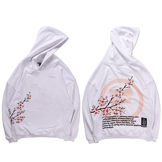 Mens Hip Hop Hoodie Sweatshirt Embroidery Sakura Japanese Streetwear Harajuku Hoodies Pullover Autumn Sweat Shirts Cotton | Vimost Shop.