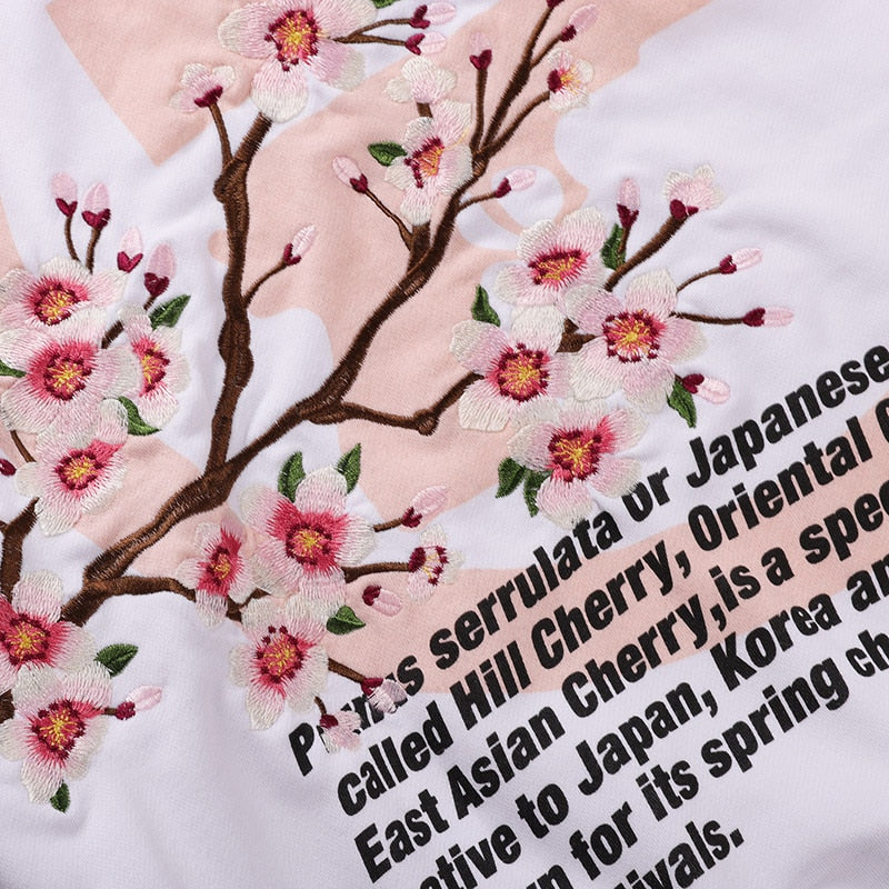 Mens Hip Hop Hoodie Sweatshirt Embroidery Sakura Japanese Streetwear Harajuku Hoodies Pullover Autumn Sweat Shirts Cotton | Vimost Shop.