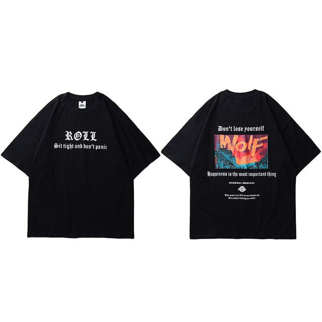 Oversize Hip Hop T Shirt Men Streetwear Harajuku Printed Tee Shirt Short Sleeve Cotton Casual T-Shirt Fashion Black Tshirt | Vimost Shop.