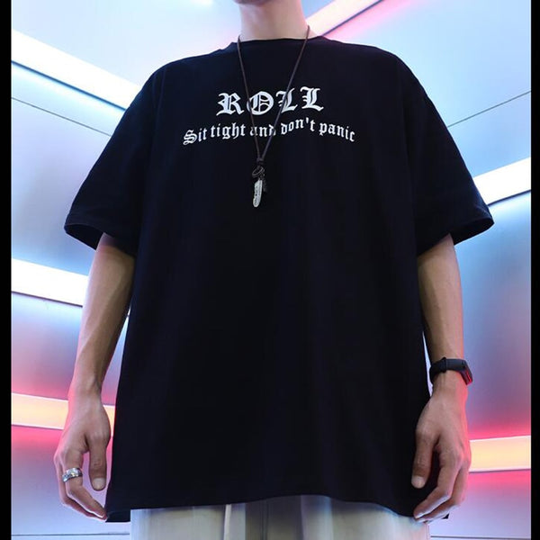 Oversize Hip Hop T Shirt Men Streetwear Harajuku Printed Tee Shirt Short Sleeve Cotton Casual T-Shirt Fashion Black Tshirt | Vimost Shop.
