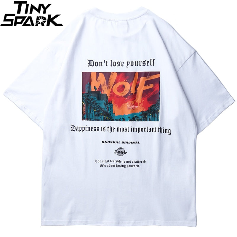 Oversize Hip Hop T Shirt Men Streetwear Harajuku Printed Tee Shirt Short Sleeve Cotton Casual T-Shirt Fashion Black Tshirt | Vimost Shop.